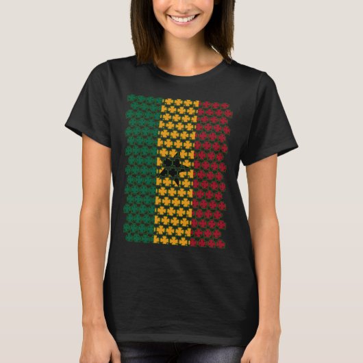 St patricks dayアイリッシュグリーンアフリカガーナ tシャツ (正面)