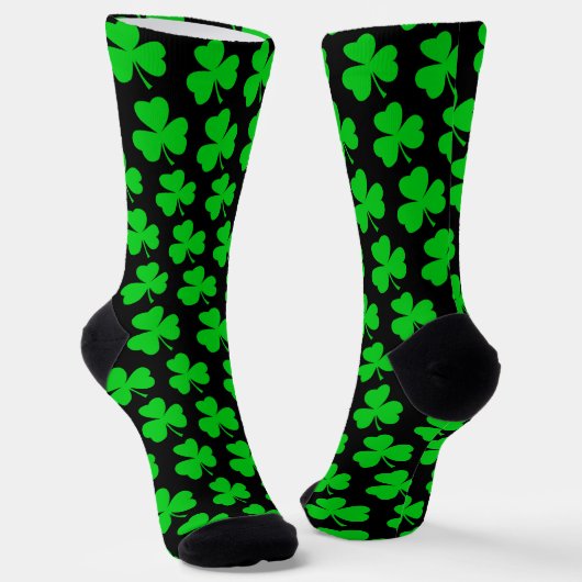 St patricks dayアイリッシュシャムロックホリートリニティ ソックス (傾斜あり)