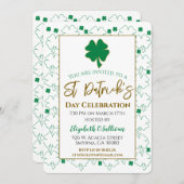 St patricks dayアイリッシュシャムロック 招待状 (正面/裏面)