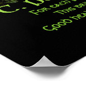 St patricks dayアイリッシュハンドハートシャムロックSポスター ポスター (角)