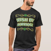 St patricks dayアイリッシュバイマリッジシャームロック tシャツ (正面)