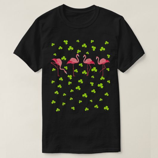 St patricks dayアイリッシュフラミンゴサンパティスパディ tシャツ (デザイン正面)