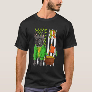 St patricks dayアイリッシュフランスのブルドッグレプレチャ tシャツ