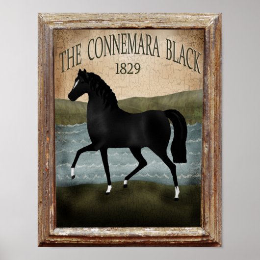 St patricks dayアイリッシュホースカスタムファームサイン ポスター (正面)