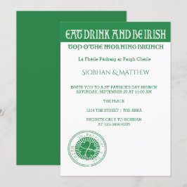 St patricks dayアイリッシュモーニングブランチ 招待状