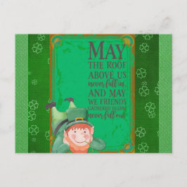 St patricks dayアイリッシュレプレシャングリーンシャムロック ポストカード