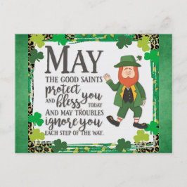 St patricks dayアイリッシュレプレシャングリーンシャムロック ポストカード