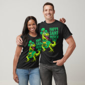 St patricks dayアイリッシュレプレシャン恐竜Tレックス Tシャツ (ユニセックス)