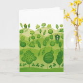 St patricks dayアイリ賛美ッシュ カード (黄色い花)