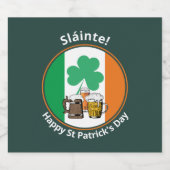 St patricks dayアイルランド国旗 ビールラベル (シングルラベル)