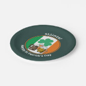 St patricks dayアイルランド国旗 ペーパープレート (アングル)