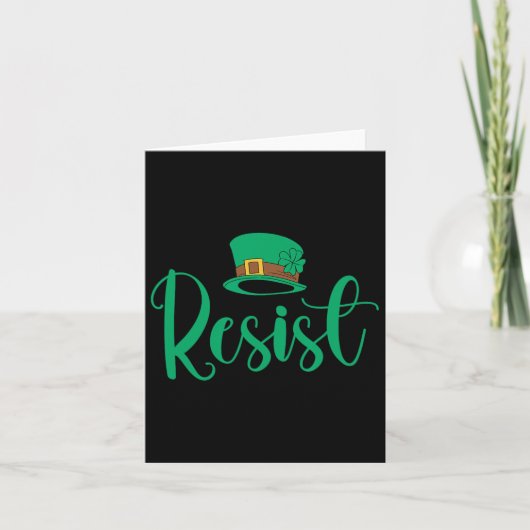 st patricks dayアンチトランプ政治的運命に抵抗する カード (正面)