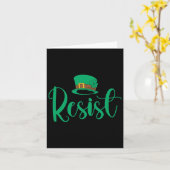 st patricks dayアンチトランプ政治的運命に抵抗する カード (黄色い花)