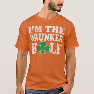 St patricks dayイムザ酔っ払いハーフカップル tシャツ