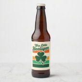 St patricks dayウィリトルフーリガンおもしろい ビールラベル (正面)