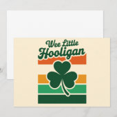 St patricks dayウィリトルフーリガンおもしろい 招待状 (正面/裏面)