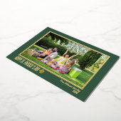 st patricks dayエレガントシャムロックの家族の写真 箔シーズンカード (回転した状態)