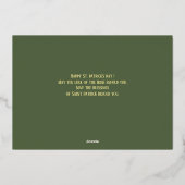 st patricks dayエレガントシャムロックの家族の写真 箔シーズンカード (裏面)