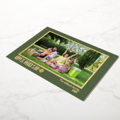 st patricks dayエレガントシャムロックの家族の写真 箔シーズンカード (回転した状態)