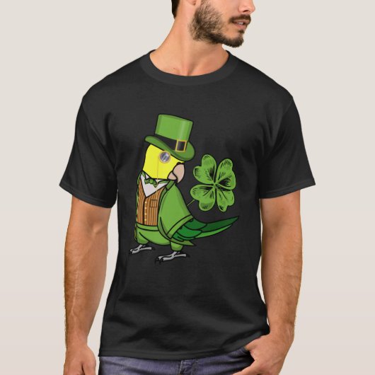 St patricks dayオウムIダブルイエローヘッドアマズ Tシャツ (正面)