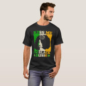 St patricks dayキス私はブラックアイリッシュメラニンIr Tシャツ (正面フル)