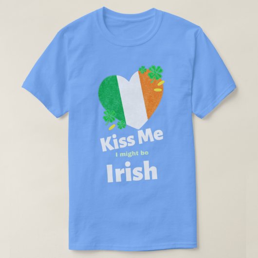 St patricks dayキス私アイリッシュカラーかもしれない tシャツ (デザイン正面)