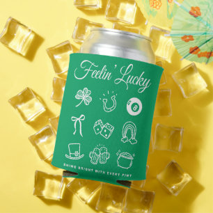 St patricks dayキュートドゥルアートラッキーアイリッシュ 缶クーラー