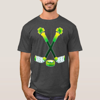 St patricks dayギフト女子男性へホッケー tシャツ