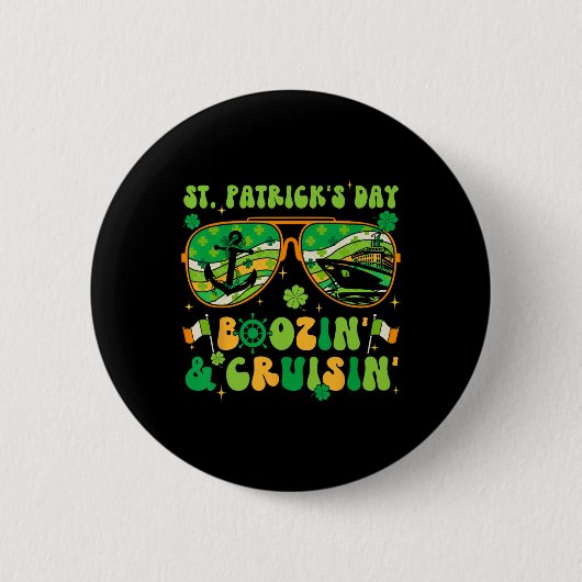 St patricks dayクルーズマッチングクルージングブーイングD 缶バッジ (正面)