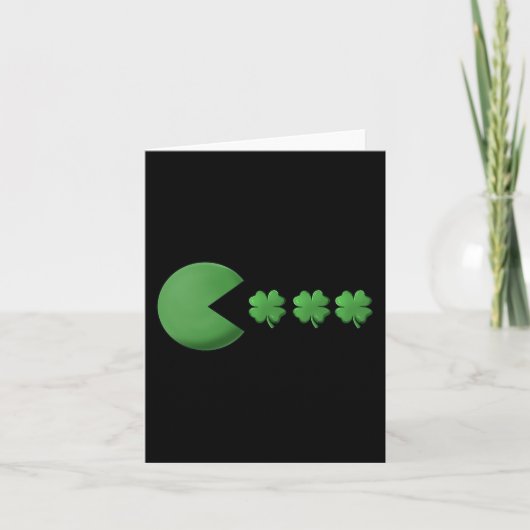 St patricks dayクローバーおもしろいボーイズガールズキッズ カード (正面)