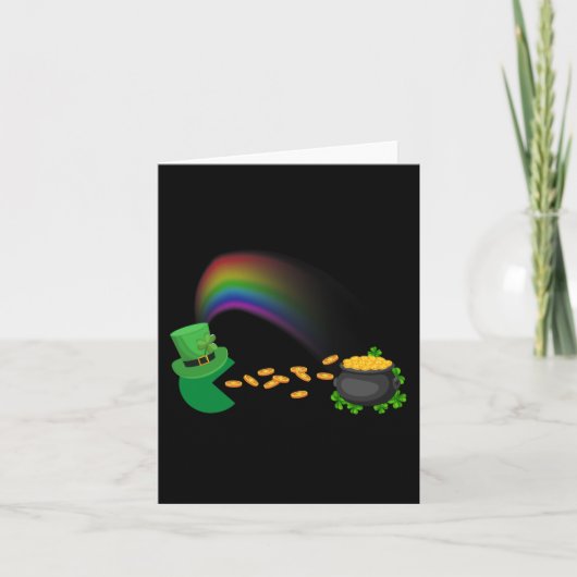 St patricks dayクローバーおもしろいボーイズガールズキッズ カード (正面)