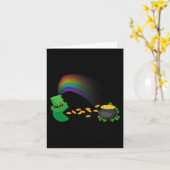 St patricks dayクローバーおもしろいボーイズガールズキッズ カード (黄色い花)