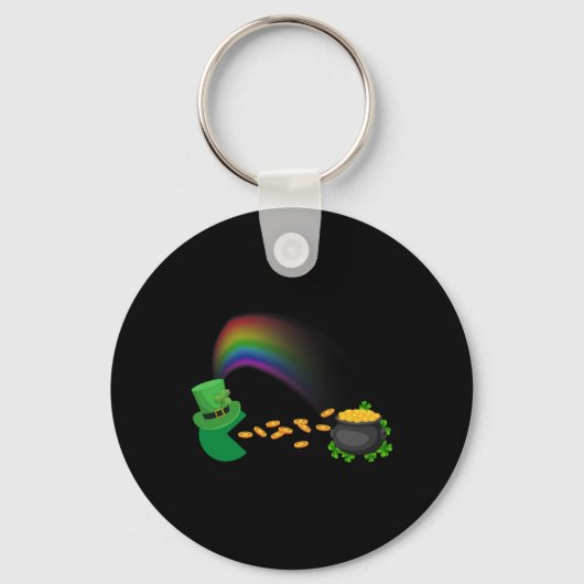 St patricks dayクローバーおもしろいボーイズガールズキッズ キーホルダー (正面)