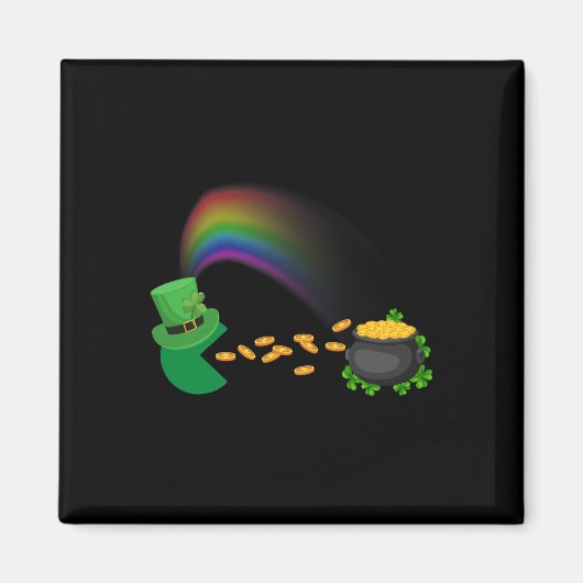 St patricks dayクローバーおもしろいボーイズガールズキッズ マグネット (正面)