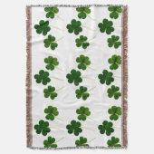 st patricks dayクローバーのシャムロックの毛布 スローブランケット (正面縦)