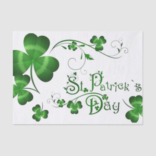 st patricks dayクローバー 薄葉紙 (正面)