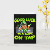 St patricks dayグッドラックズ常時オンタップセントパット カード (黄色い花)
