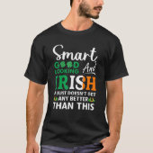 St patricks dayグッド頭が切れるル探しアイリッシュクローバーIr Tシャツ (正面)