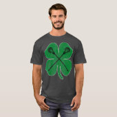 St patricks dayグリーンシャムロックラクロスアイルランド tシャツ (正面フル)