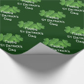 St patricks dayグリーンシャムロック ラッピングペーパー (角)