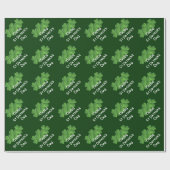 St patricks dayグリーンシャムロック ラッピングペーパー (フラット)
