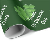 St patricks dayグリーンシャムロック ラッピングペーパー (ロールコーナー)