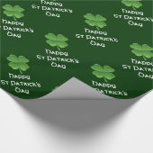 St patricks dayグリーンシャムロック ラッピングペーパー (角)