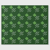 St patricks dayグリーンシャムロック ラッピングペーパー (フラット)