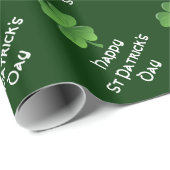 St patricks dayグリーンシャムロック ラッピングペーパー (ロールコーナー)