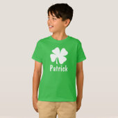 St patricks dayグリーンシャムロパーソナライズされたック名 tシャツ (正面フル)