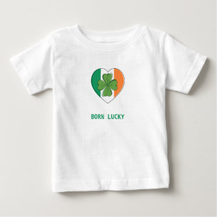 st patricks dayグリーンフォーリーフクローバーラ生まれッキー ベビーTシャツ
