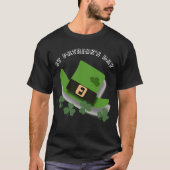 St patricks dayグリーンレプレシャンハットアンドシャムロック tシャツ (正面)