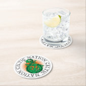St patricks dayケルト結び目模様パーティー ラウンドペーパーコースター (インサイチュ)