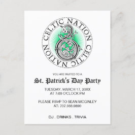 St patricks dayケルト結び目模様 インビテーションポストカード